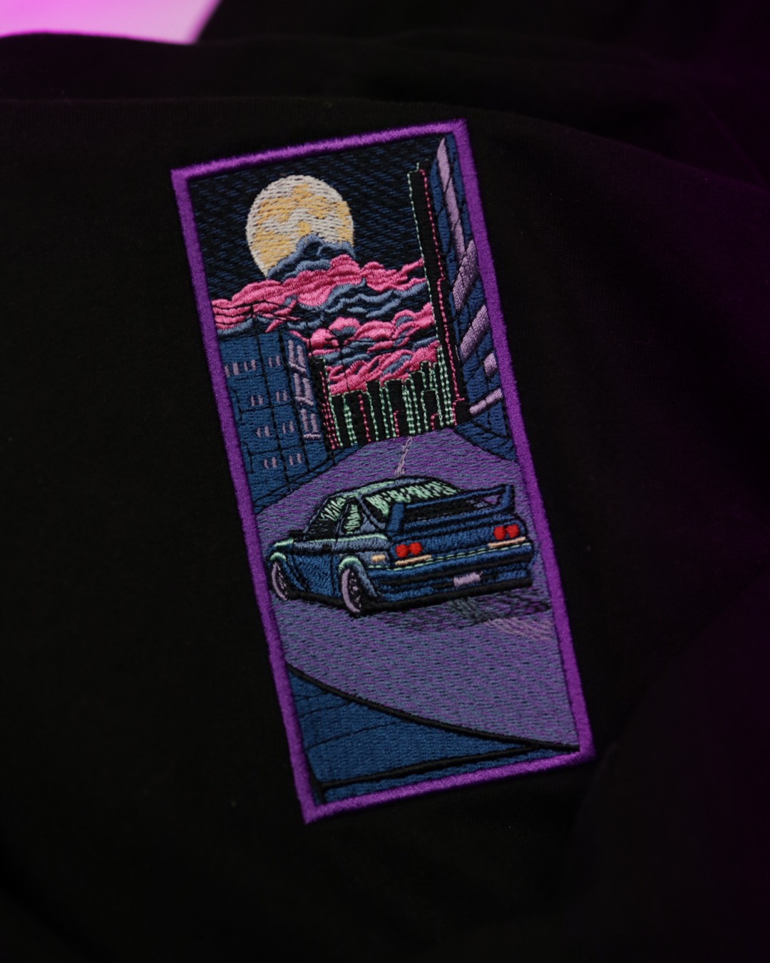 Neon Drift - Embroidered - Oversized Tee