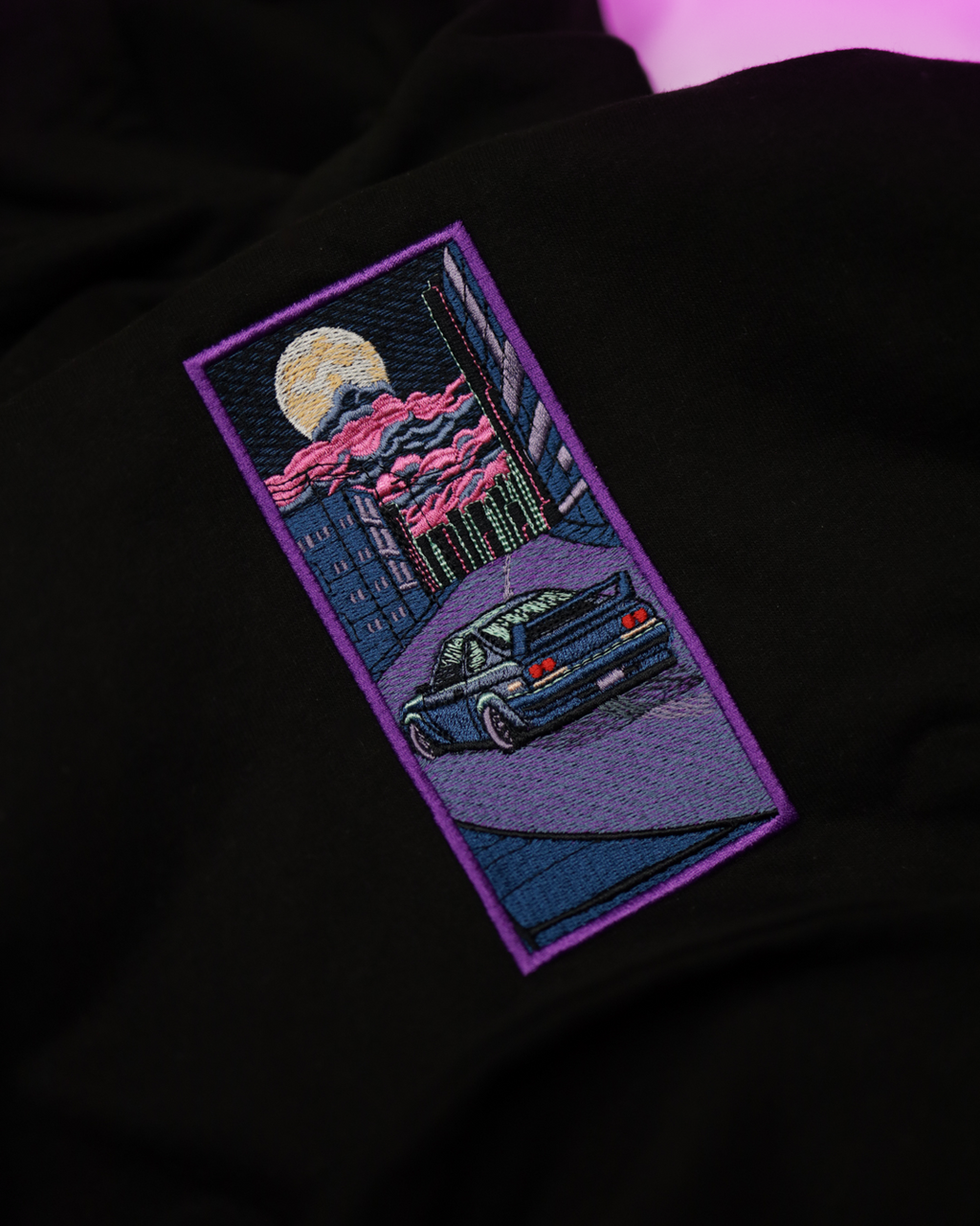 Neon Drift - Embroidered - Oversized Crew