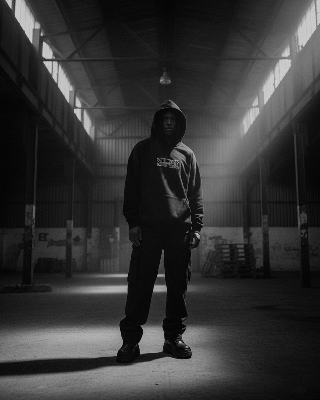 Skull Frequency - Embroidered - Oversized Hoodie