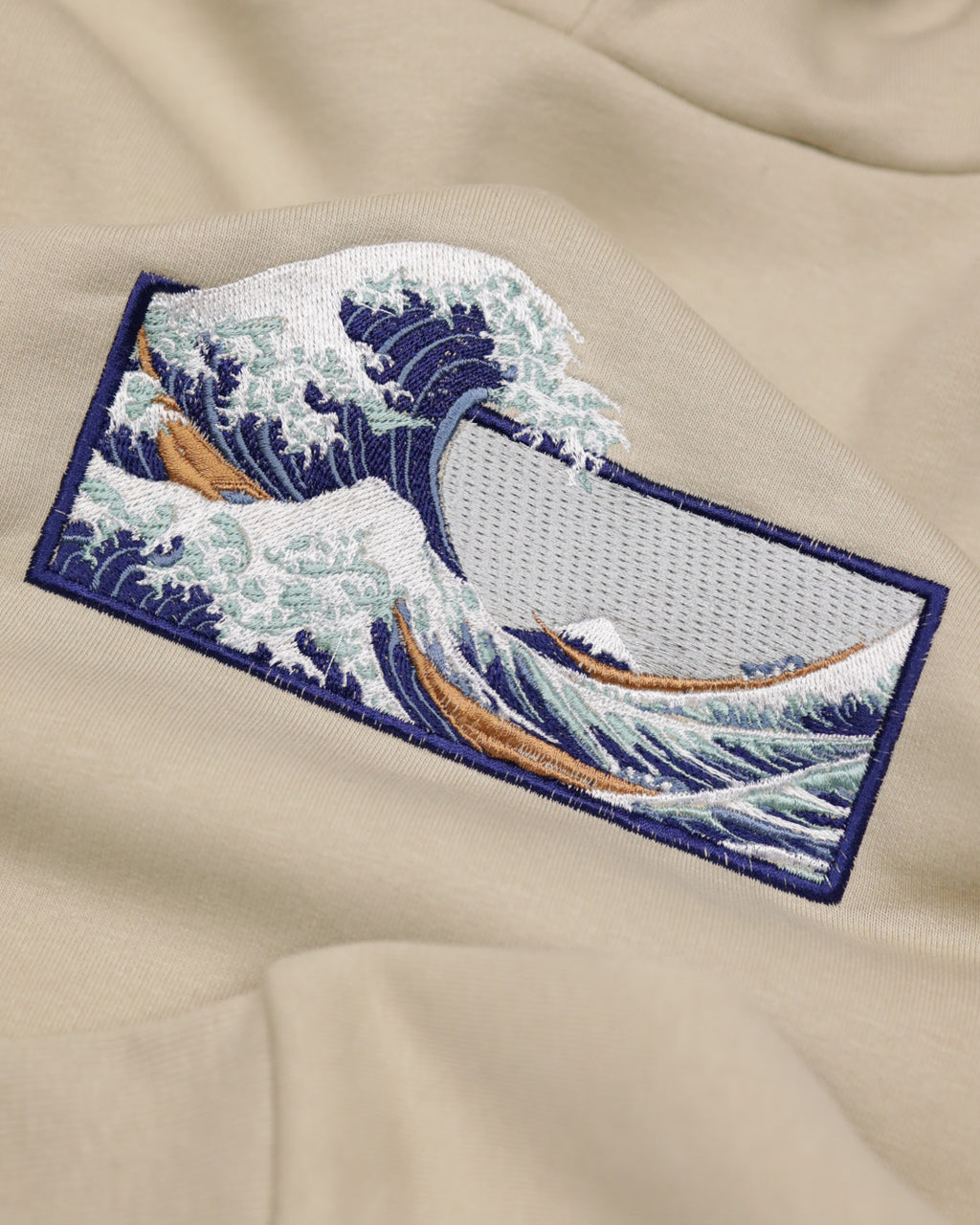 The Great Wave Off Kanagawa - Embroidered - Oversized Tee