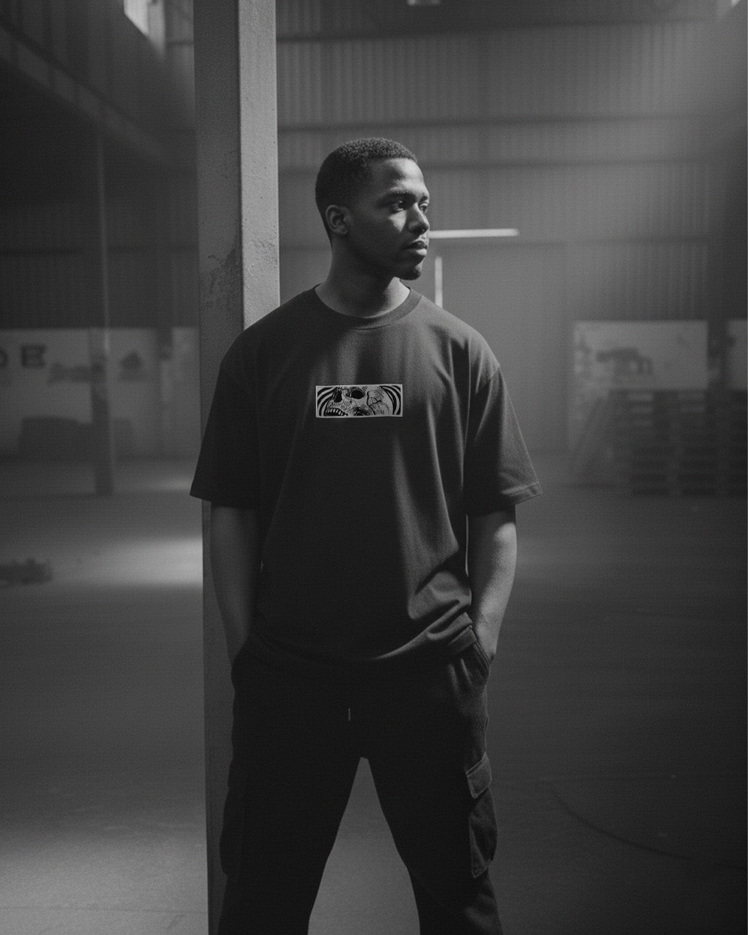 Skull Frequency - Embroidered - Oversized Tee